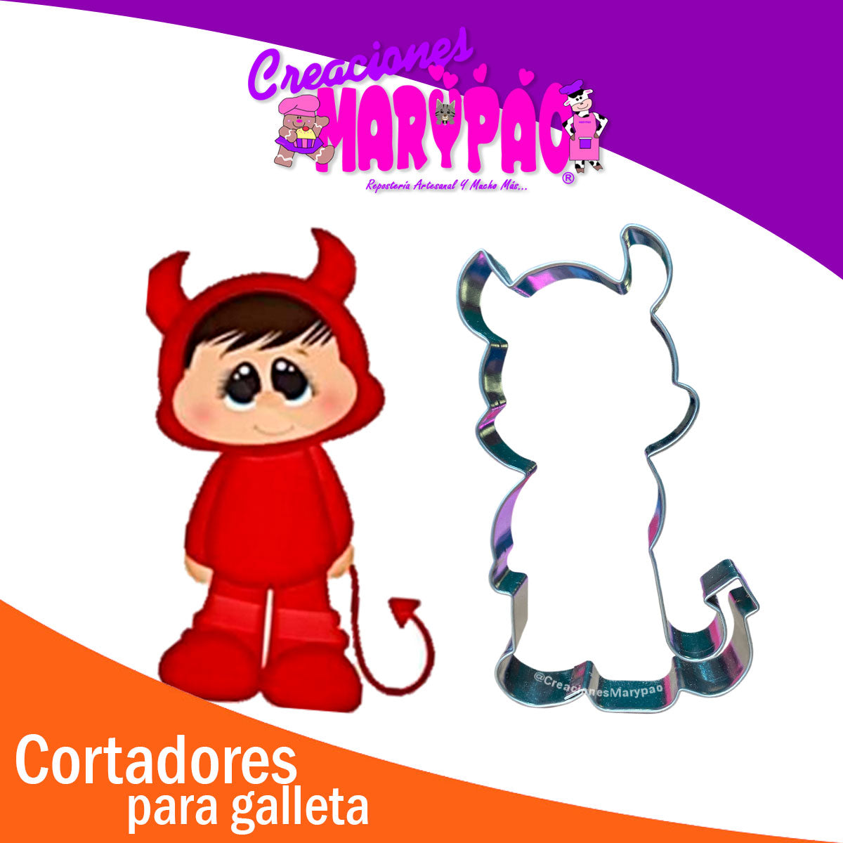 Cortador Para Galletas Diablito Halloween