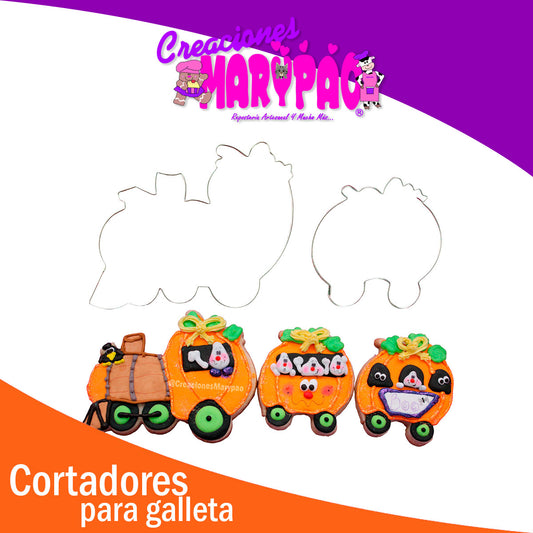 Cortadores De Galletas Tren Calabazas Halloween