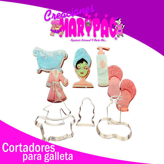 💆♀️✨ Set de Cortadores para Galletas – Spa & Relax (5 Piezas) 🛁🌿