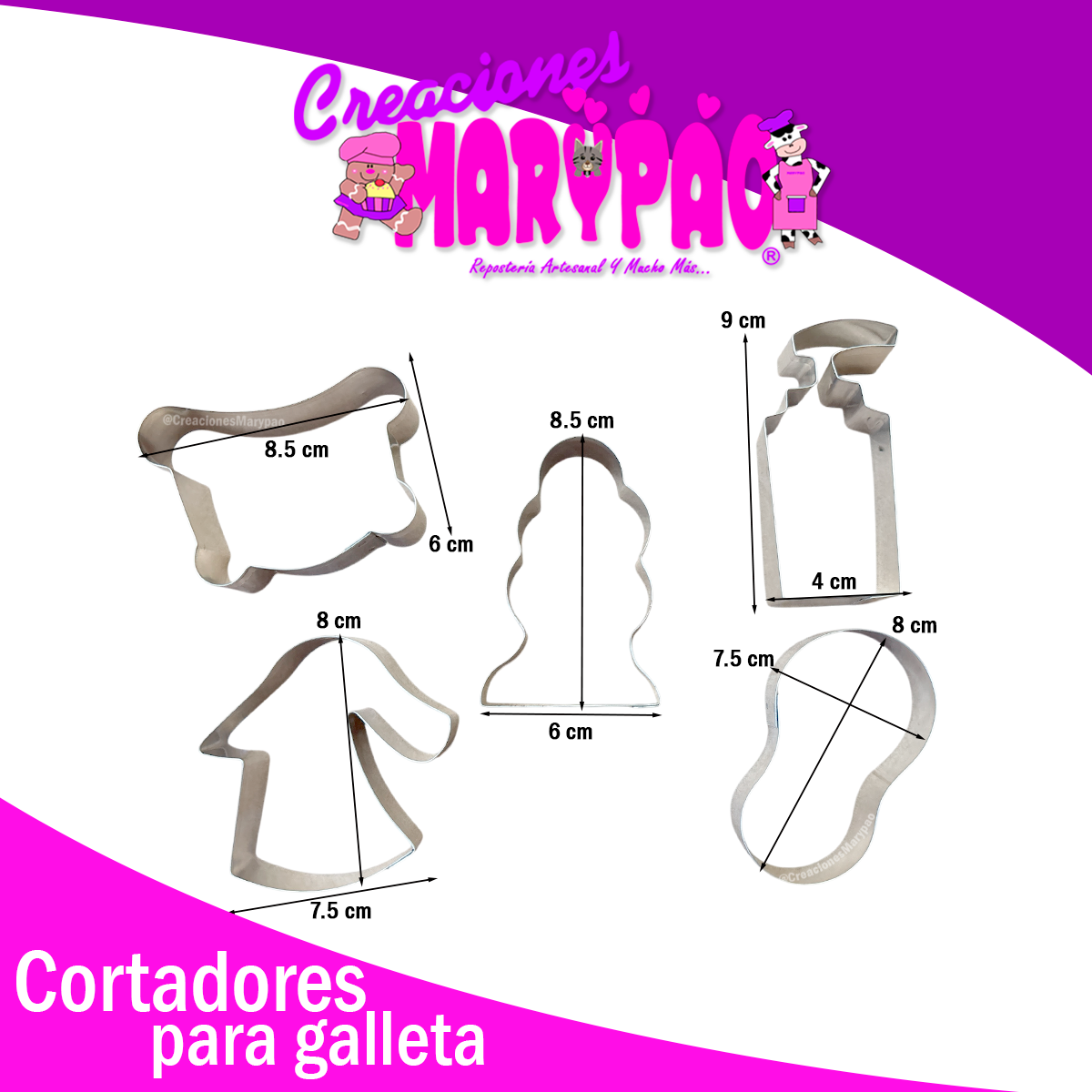 💆♀️✨ Set de Cortadores para Galletas – Spa & Relax (5 Piezas) 🛁🌿