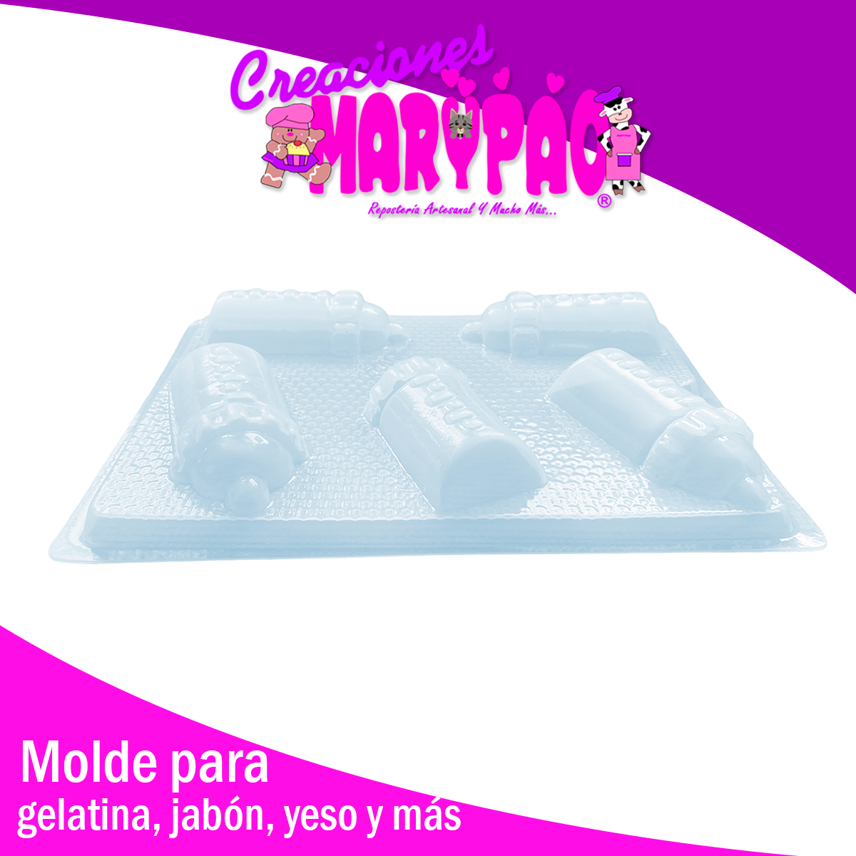 Molde Biberon Mamila Baby Shower Para Jabon Gelatina Gomita