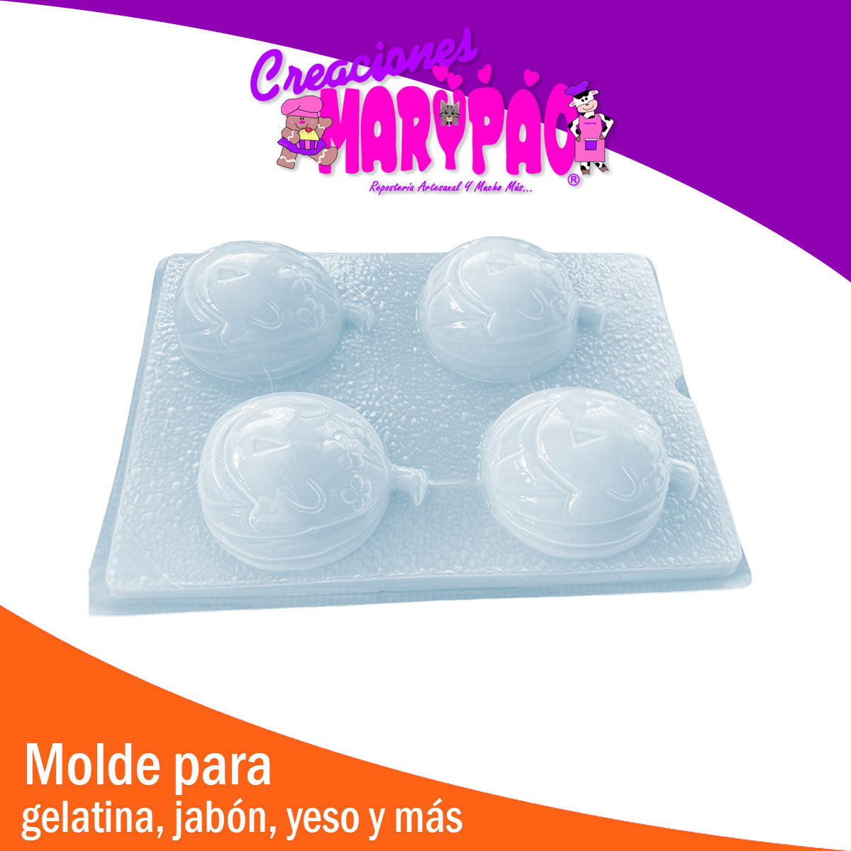 Molde Calabaza 2022 Grande Halloween Jabon Gelatina Vela