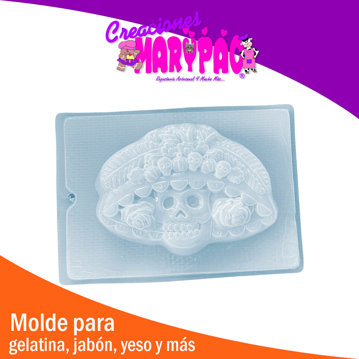 Molde Calavera Catrina Día De Muertos Gomitas Gelatinas
