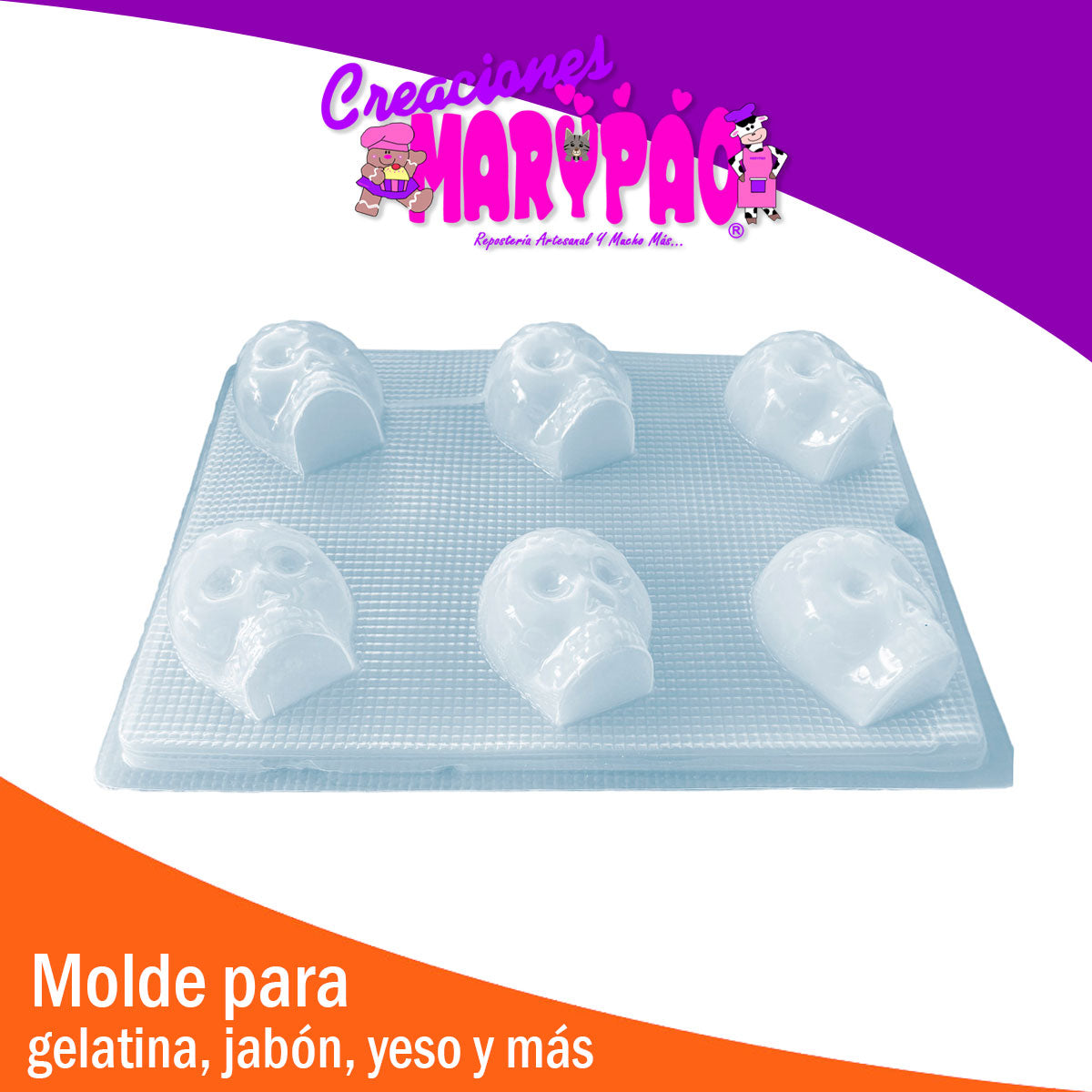 Molde Calavera De Azúcar Halloween - Día De Muertos