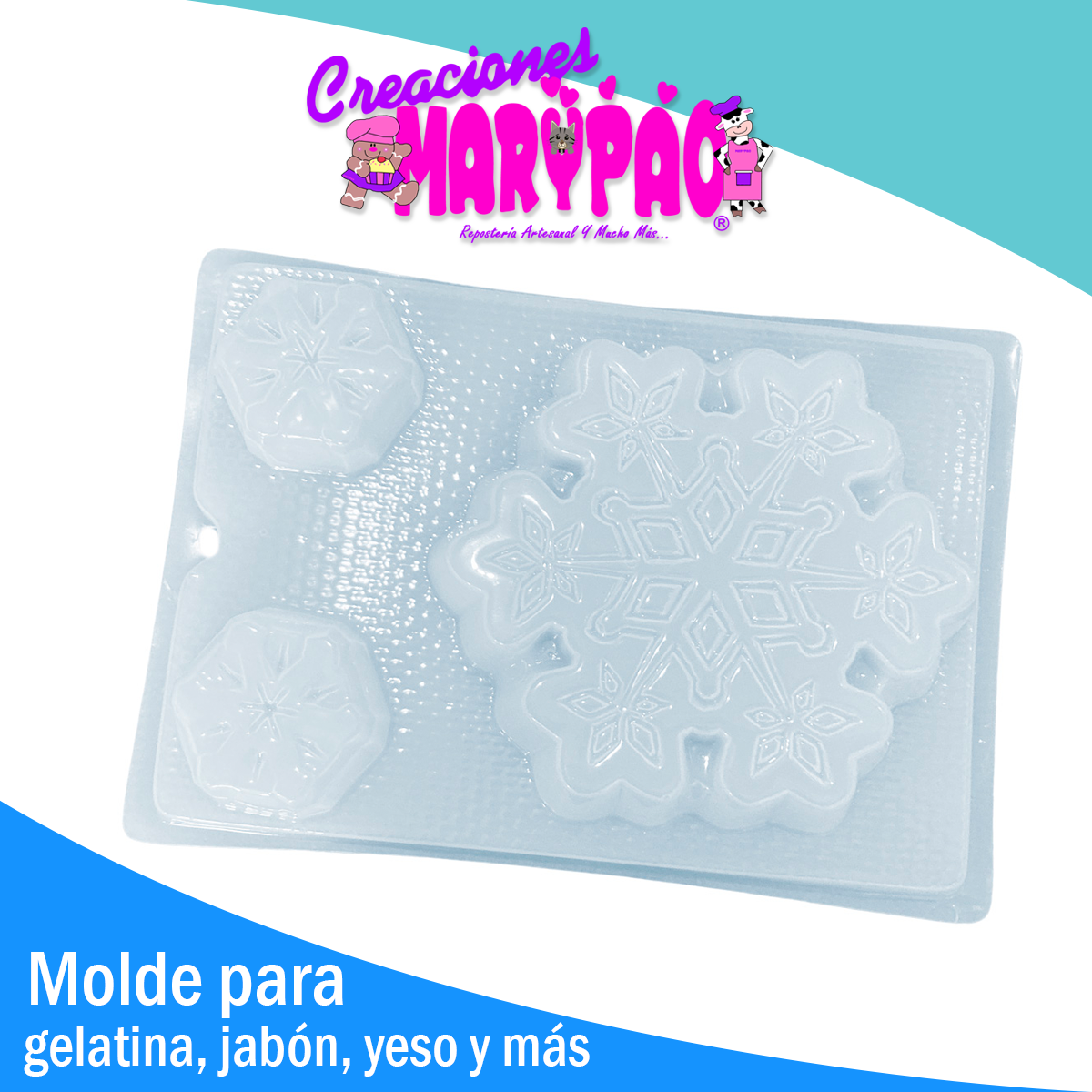 Molde Copo De Nieve Navidad Frozen Gelatinas