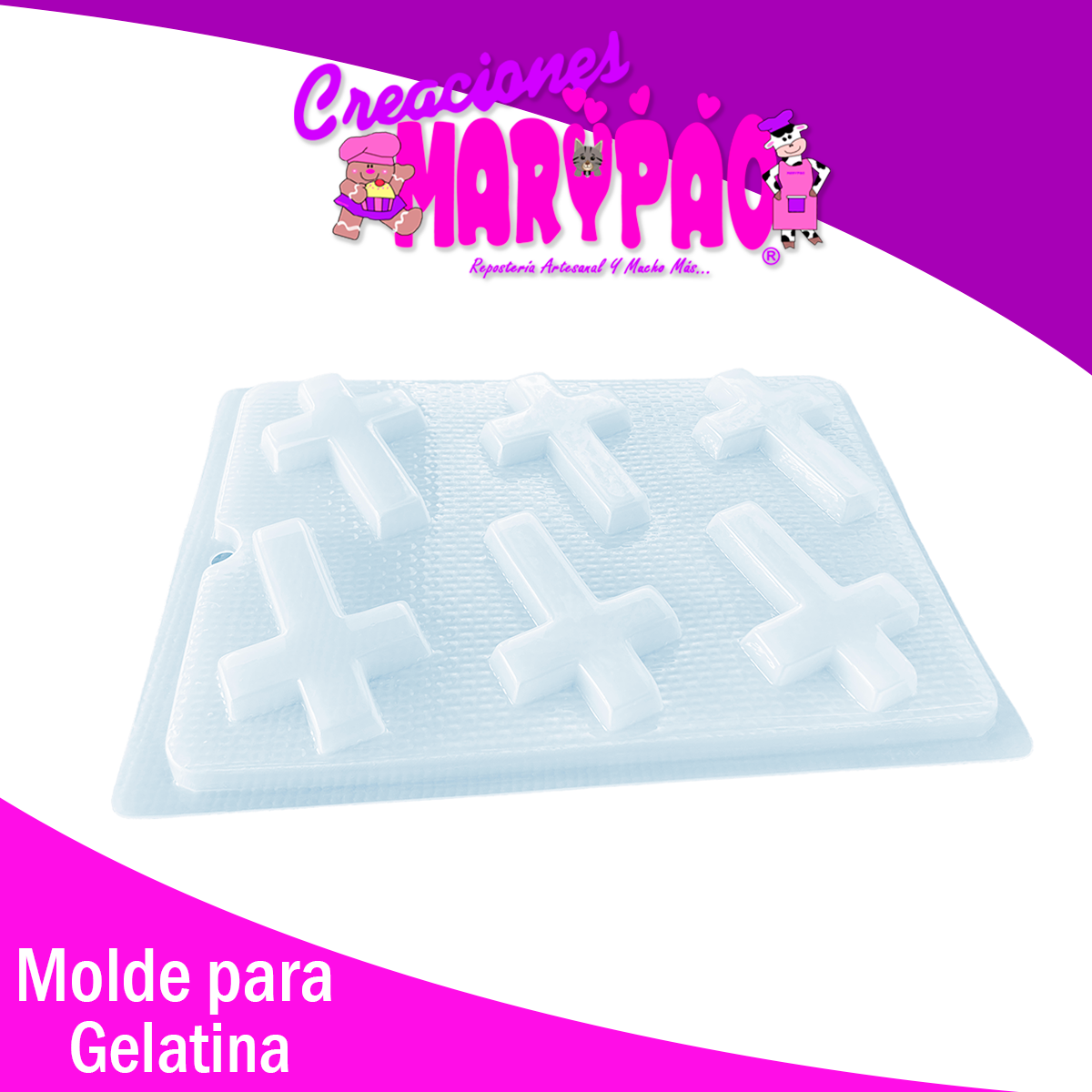 Molde Cruz Jabón Gomita, gelatina
