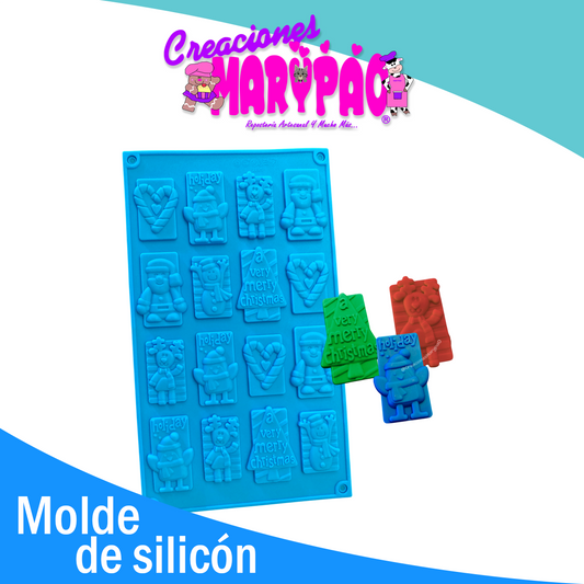 Molde De Silicon Navidad Santa Reno Pingüino Muñeco Nieve