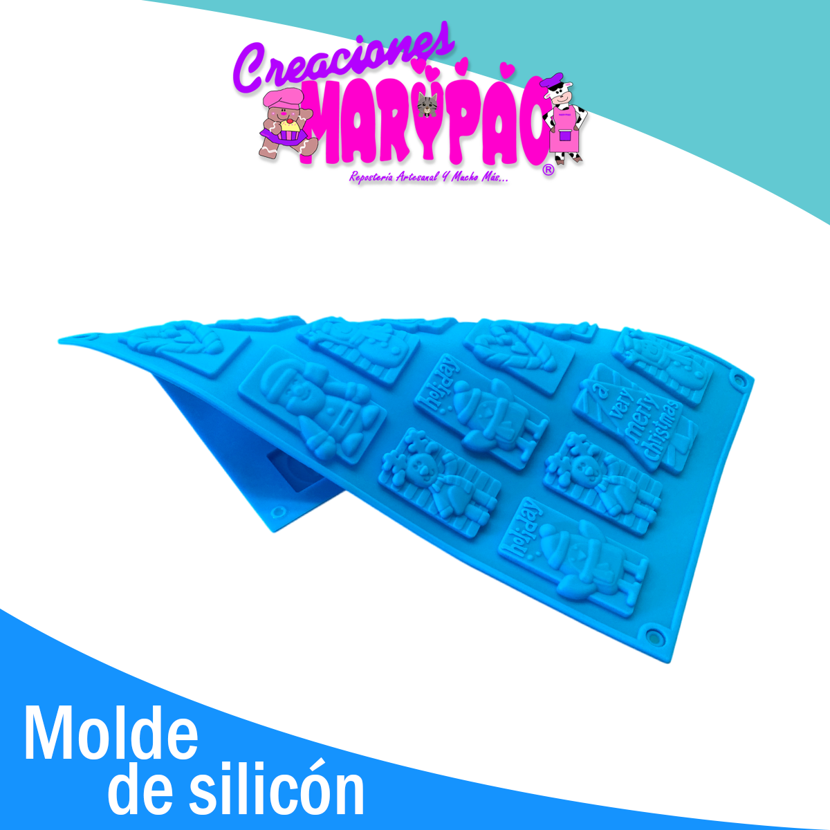 Molde De Silicon Navidad Santa Reno Pingüino Muñeco Nieve