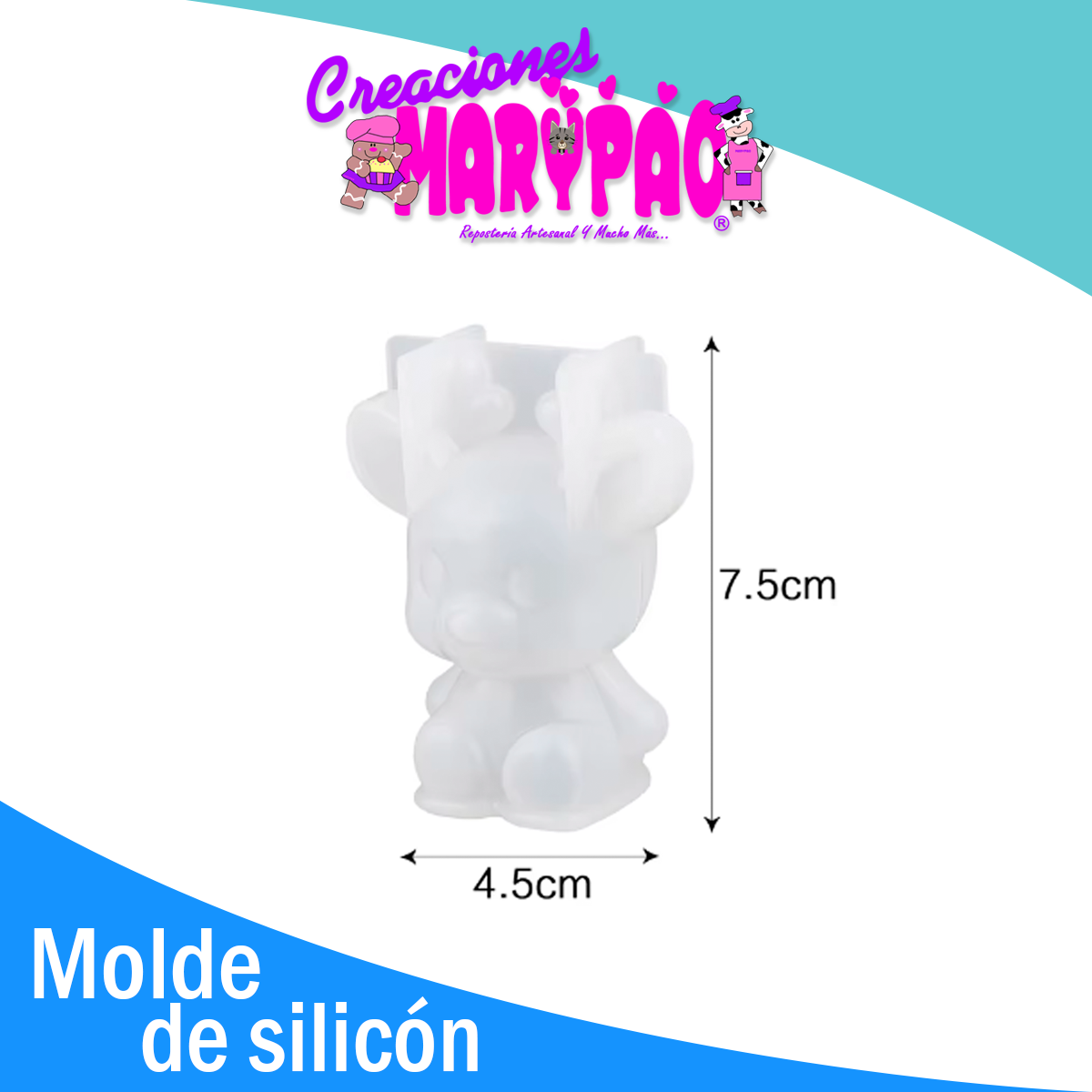 Molde De Silicón Reno 3D 6cm