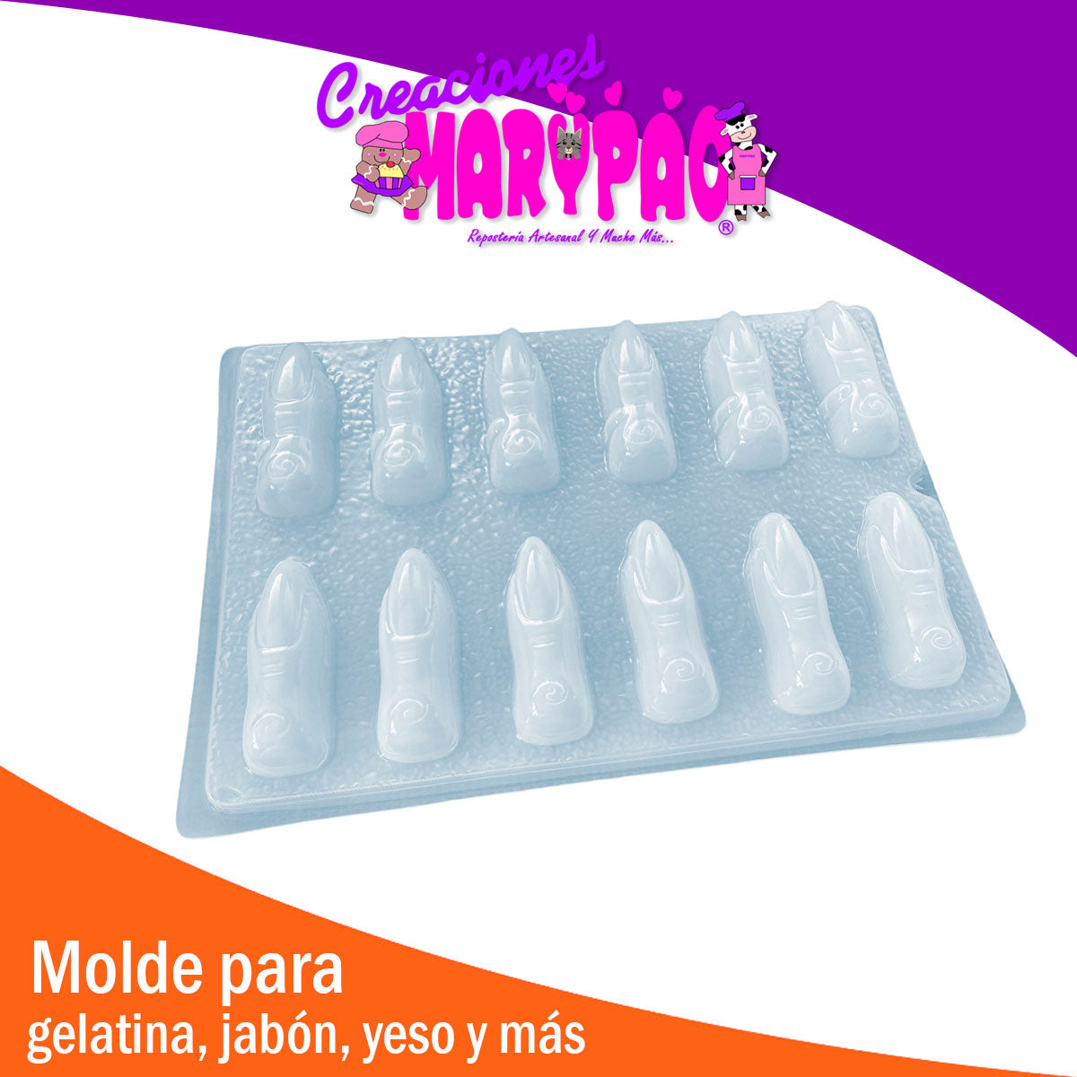 Molde Dedos Bruja Halloween Día De Muertos Gelatinas