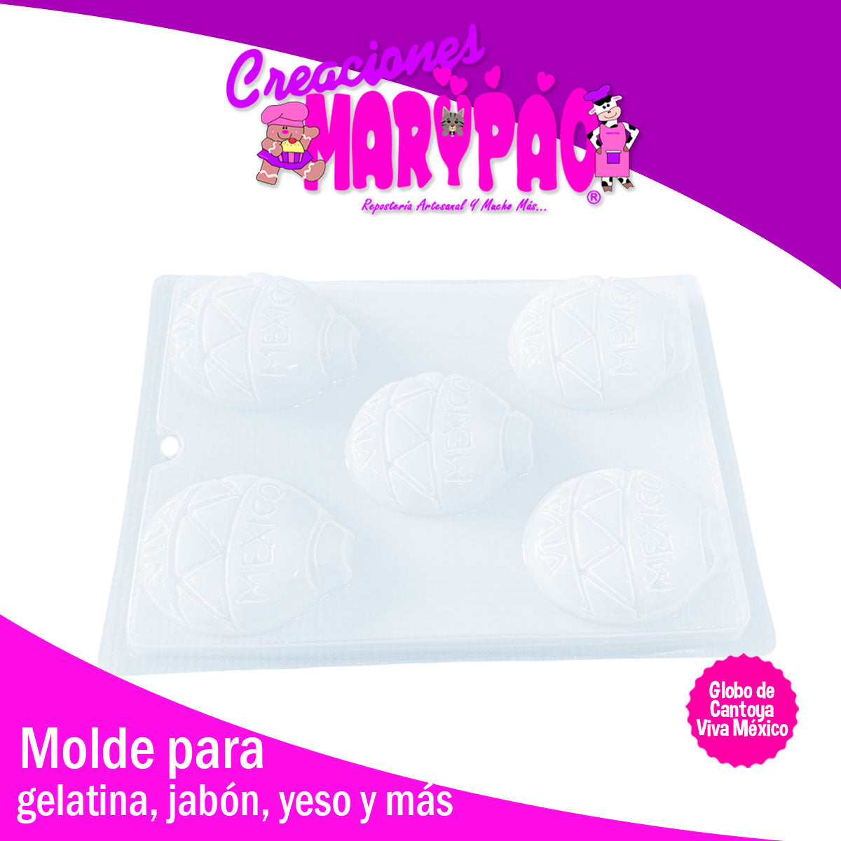 Molde Globo de Cantoya Mexico Fiestas Patrias Gelatina Jabón