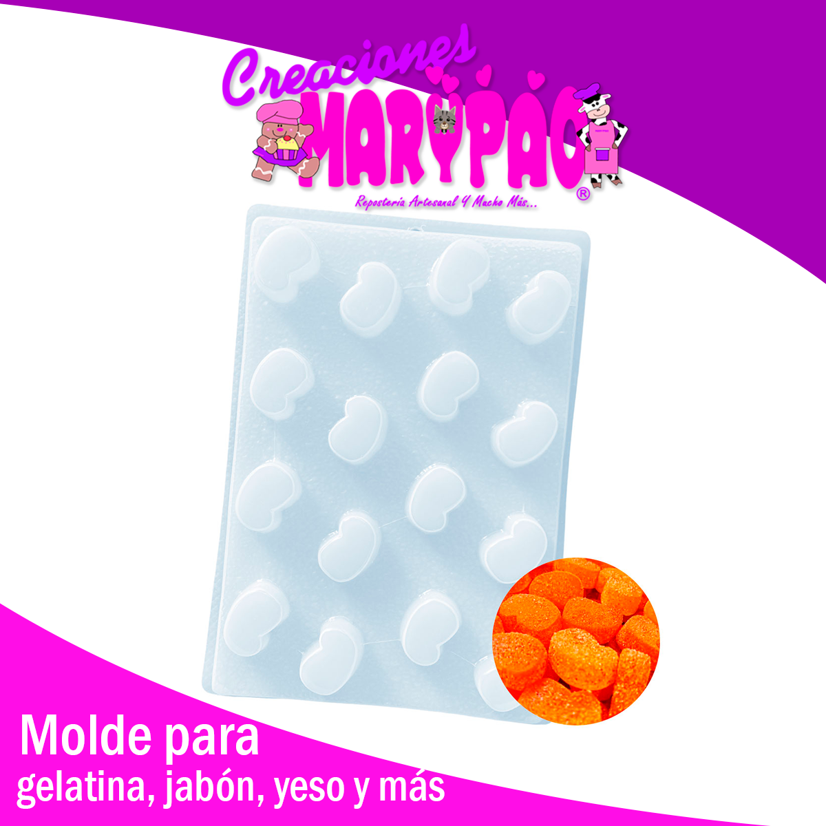 Molde Manguitos Gelatinas Jabones Figuras De Yeso O Resina