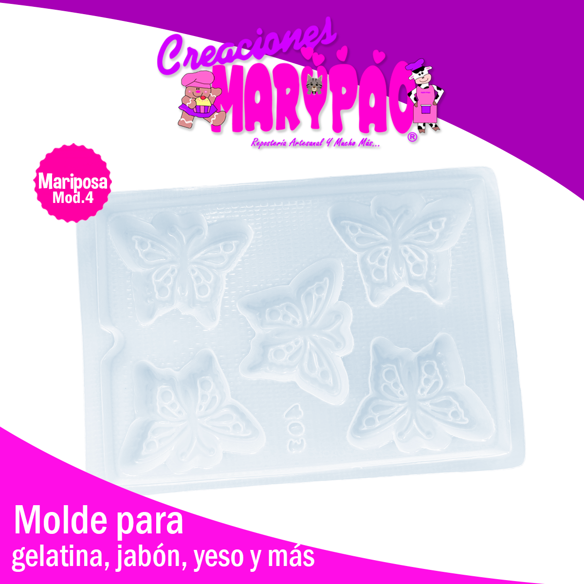 Molde Mariposas Jabones Gelatinas Figuras de Yeso