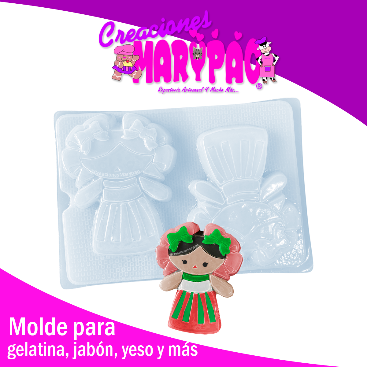 Molde Muñecas Lele Marías Tradicionales🎀
