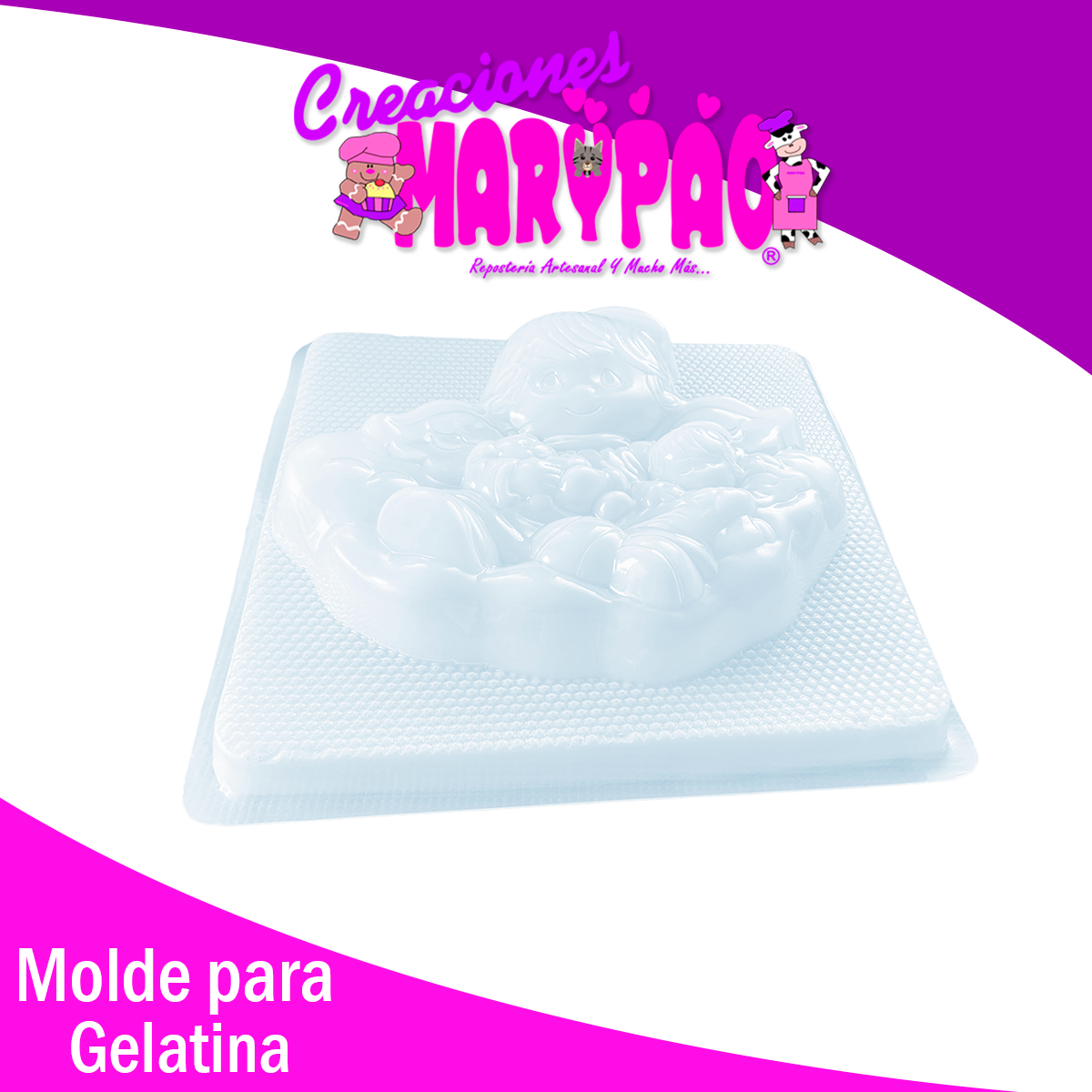 Molde Para Gelatina Angelito Bautizo Comunión Mod.25