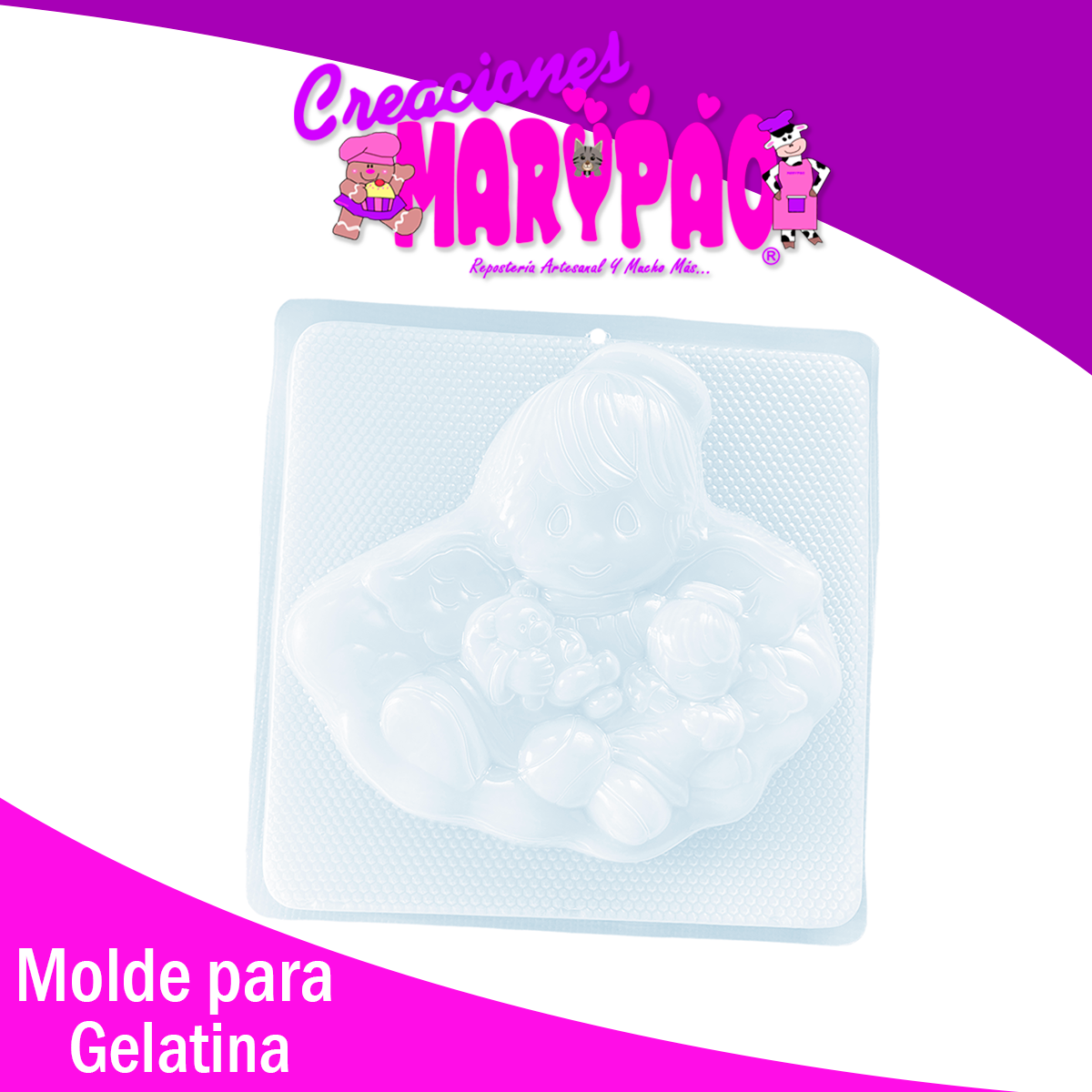 Molde Para Gelatina Angelito Bautizo Comunión Mod.25