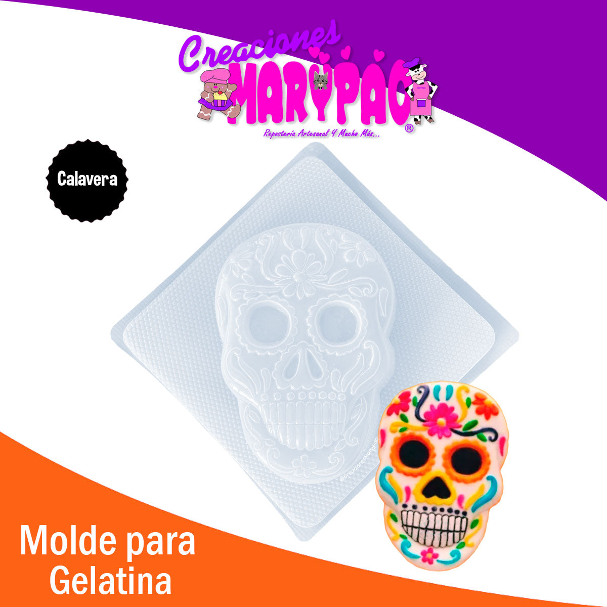 Molde Para Gelatina Calavera Día De Muertos