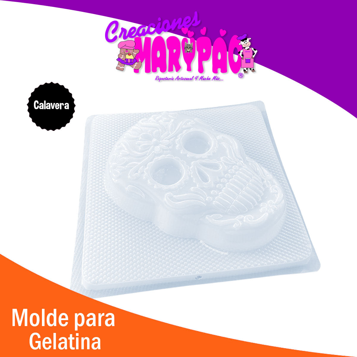Molde Para Gelatina Calavera Día De Muertos