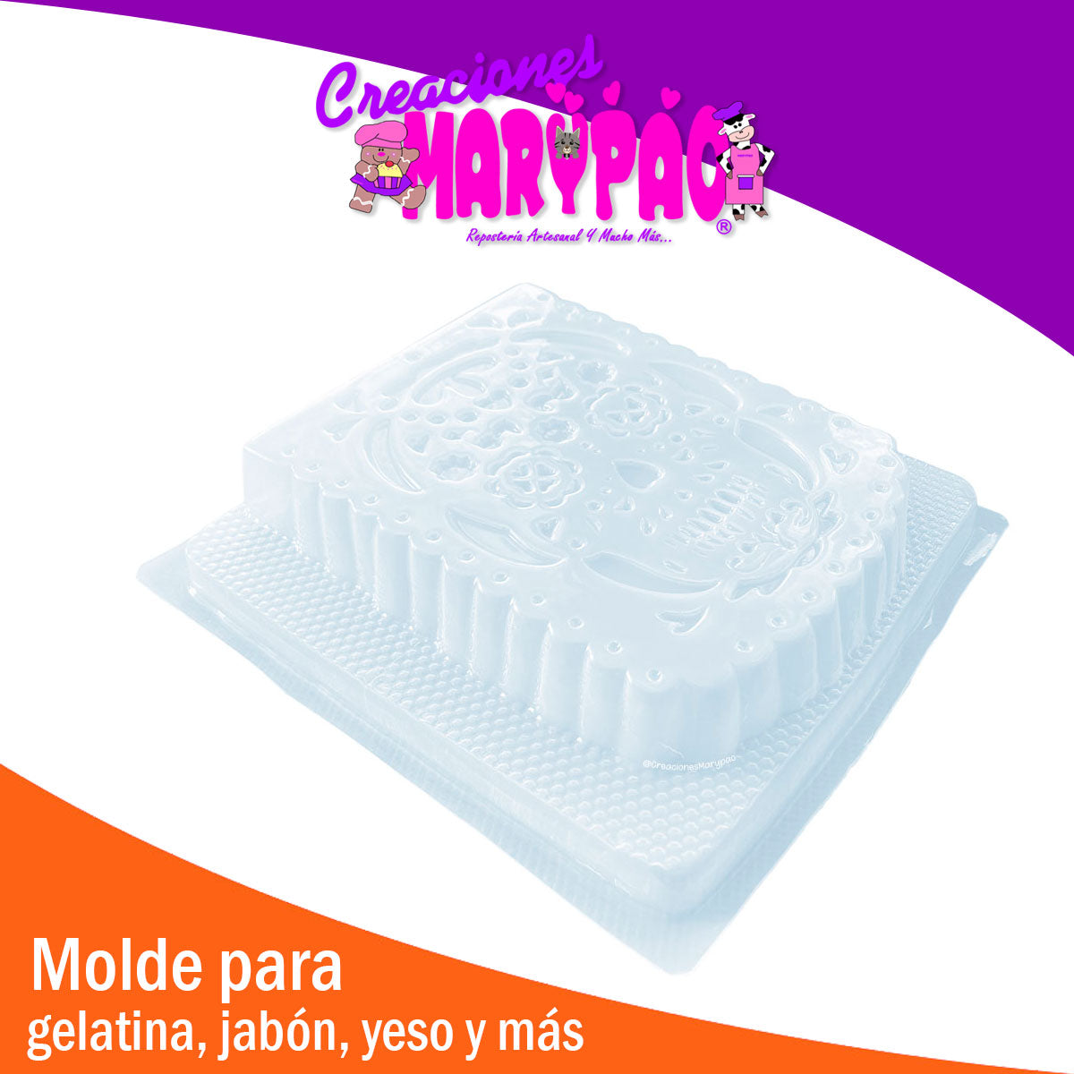 Molde Para Gelatina Calavera Papel Picado Día De Muertos