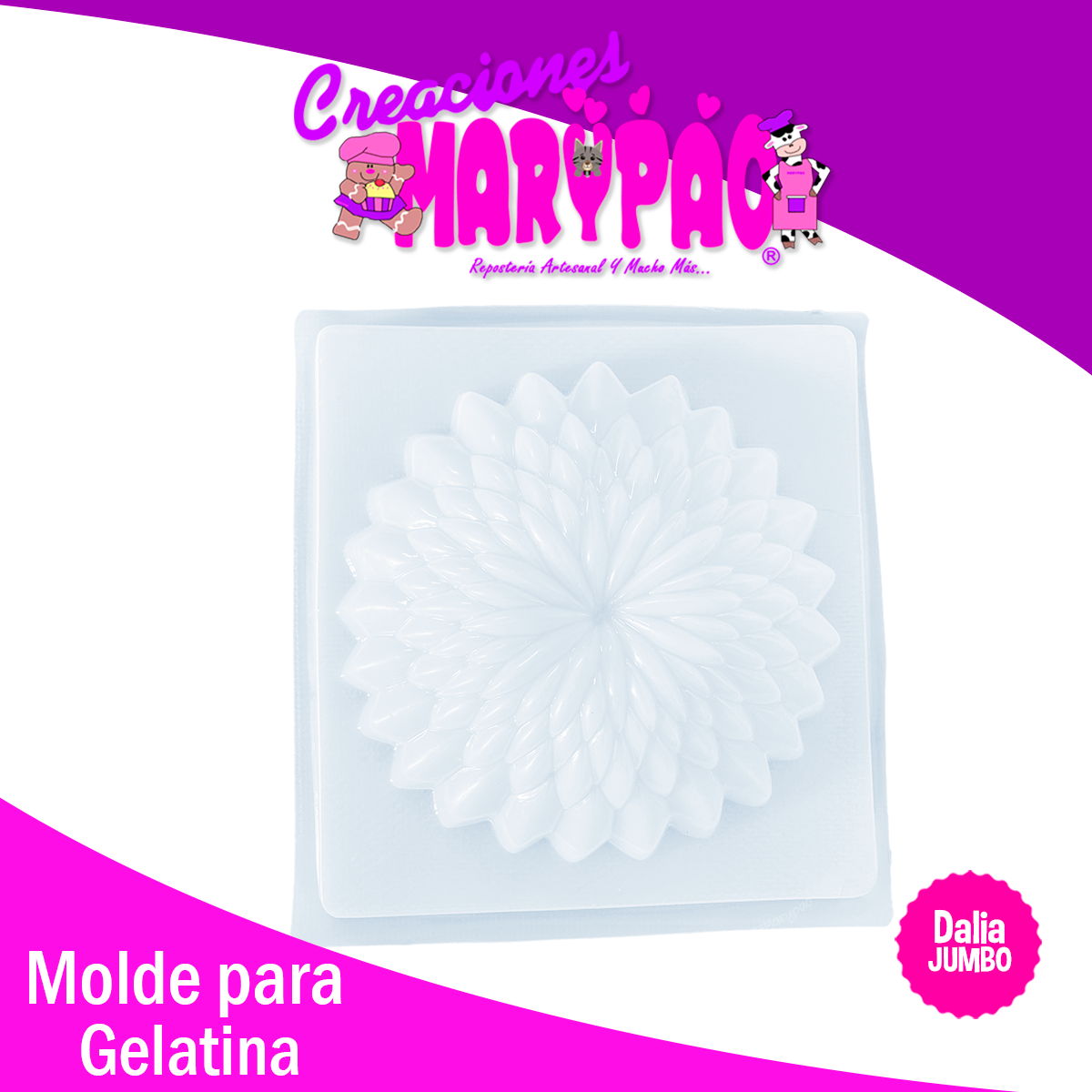 Molde Gelatina Flor Dalia Jumbo 3.5L
