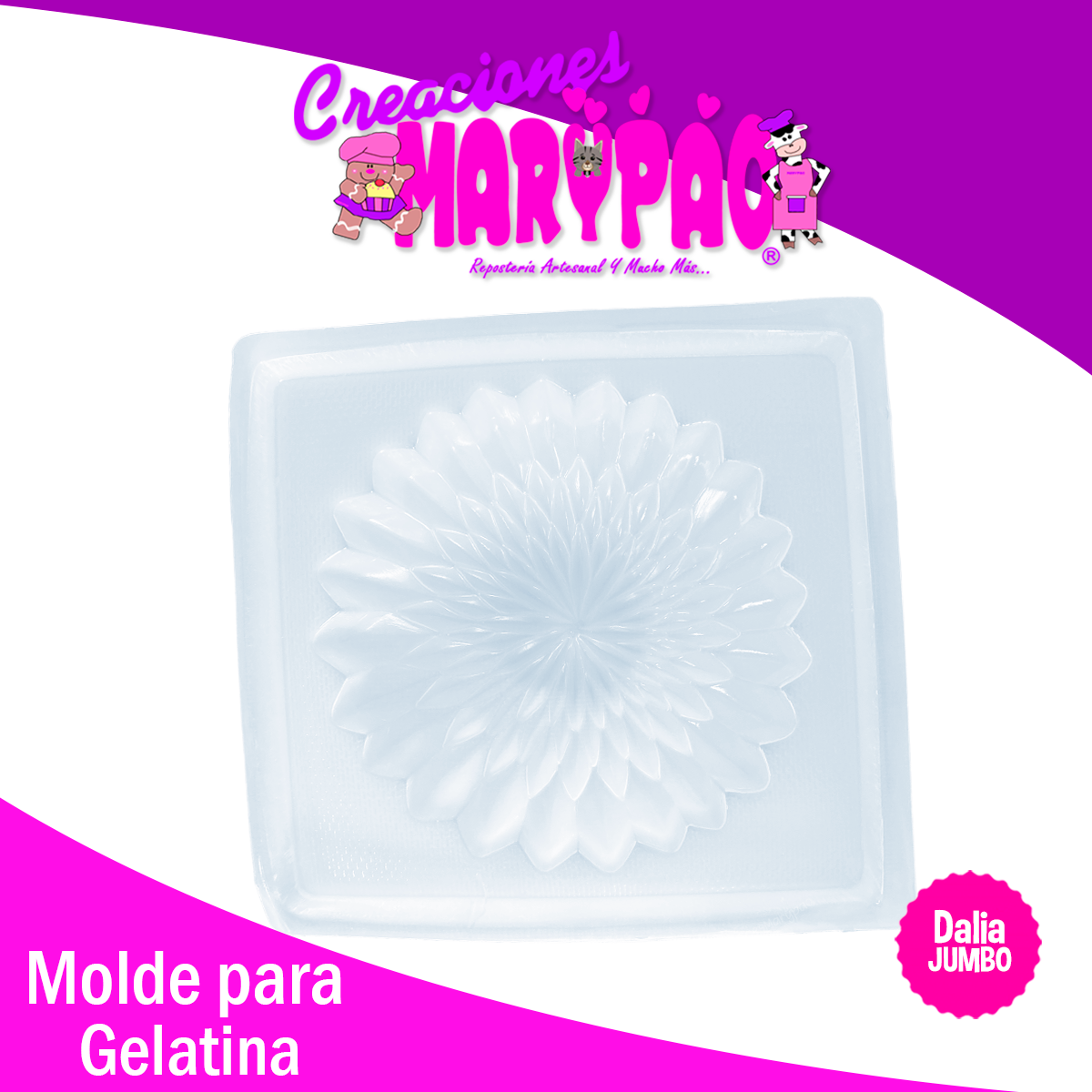 Molde Gelatina Flor Dalia Jumbo 3.5L
