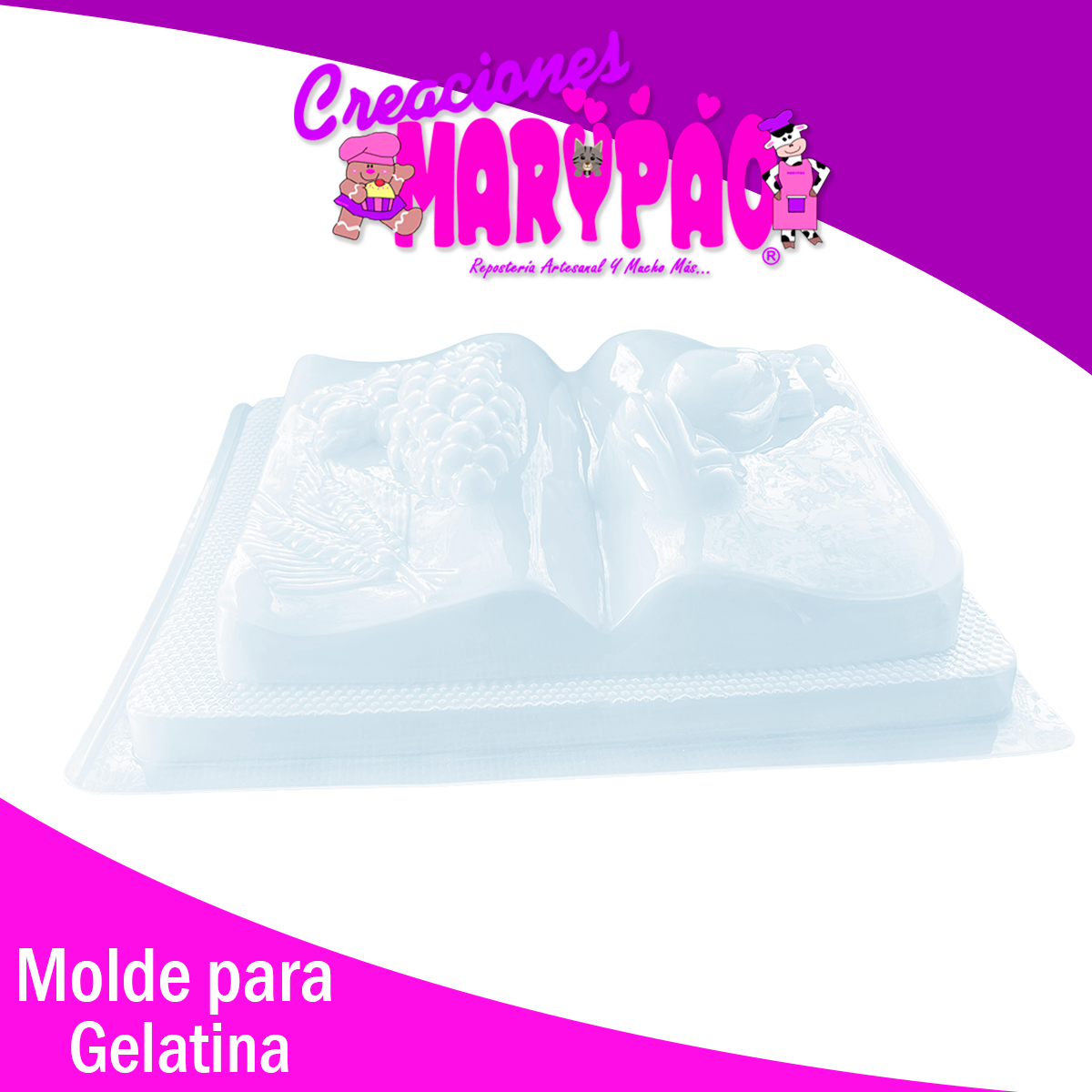 Molde Para Gelatina Libro Con Uvas Comunión