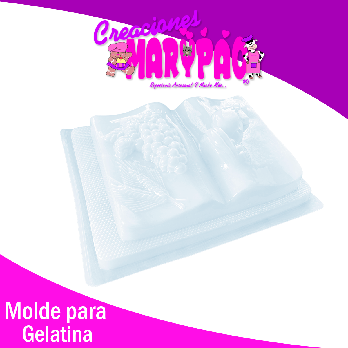 Molde Para Gelatina Libro Con Uvas Comunión