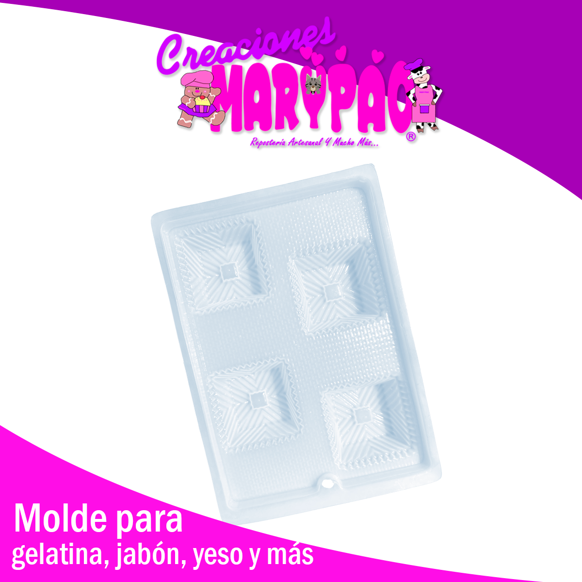 Molde Para Gelatinas Individuales Cuadradas