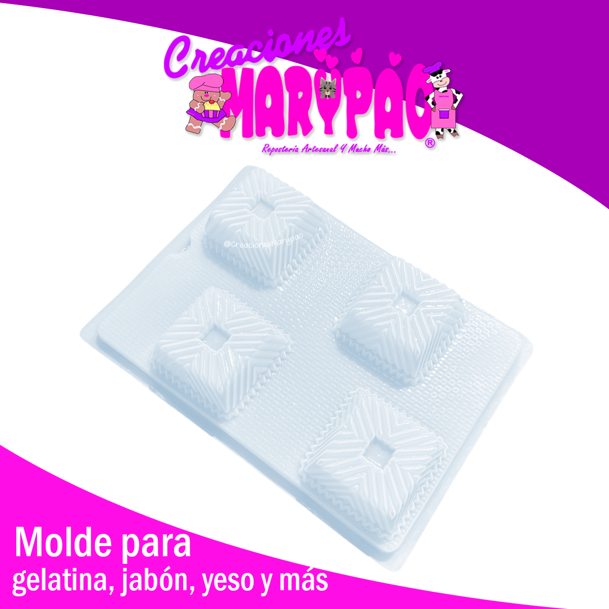 Molde Para Gelatinas Individuales Cuadradas