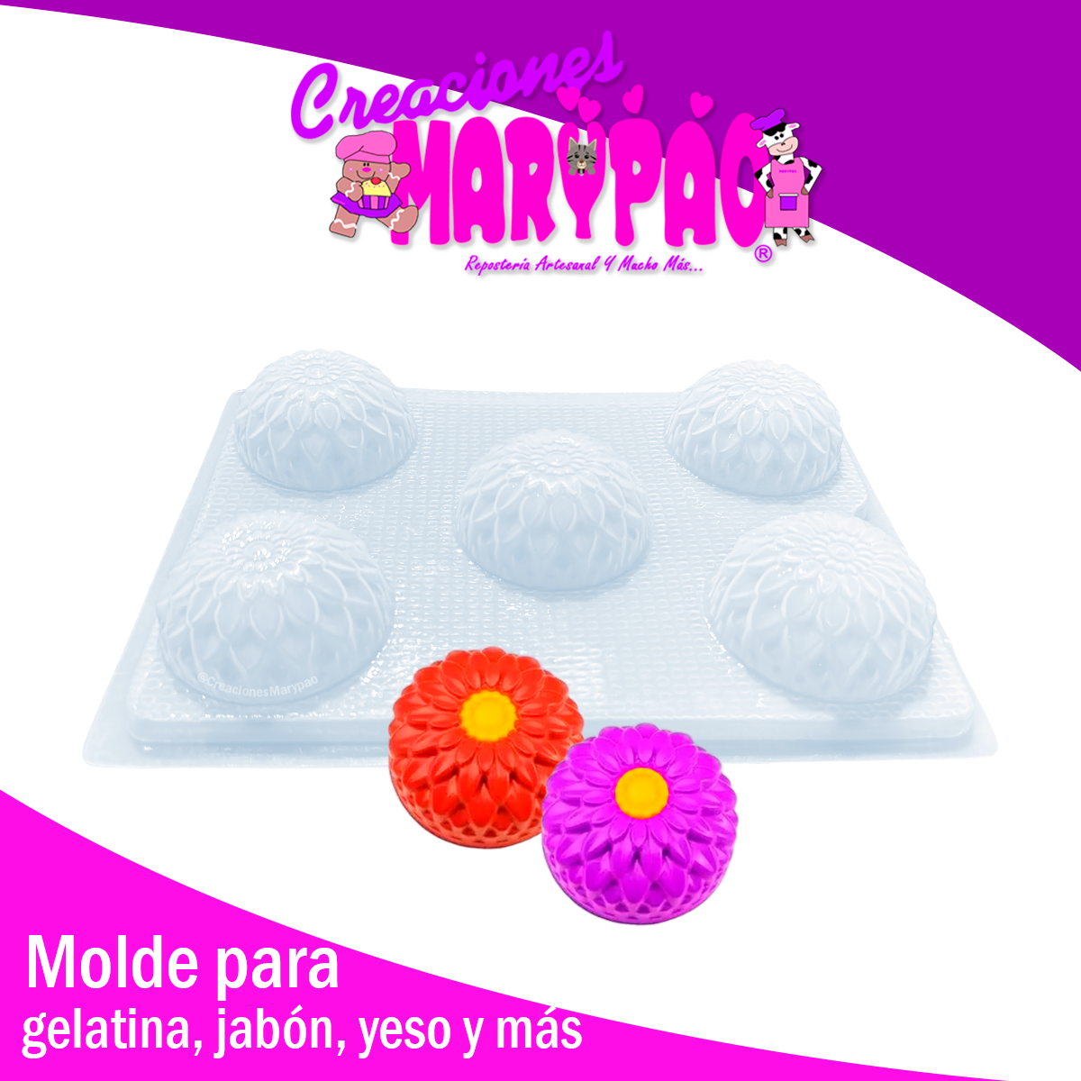Molde Flor Para Gelatinas Individuales