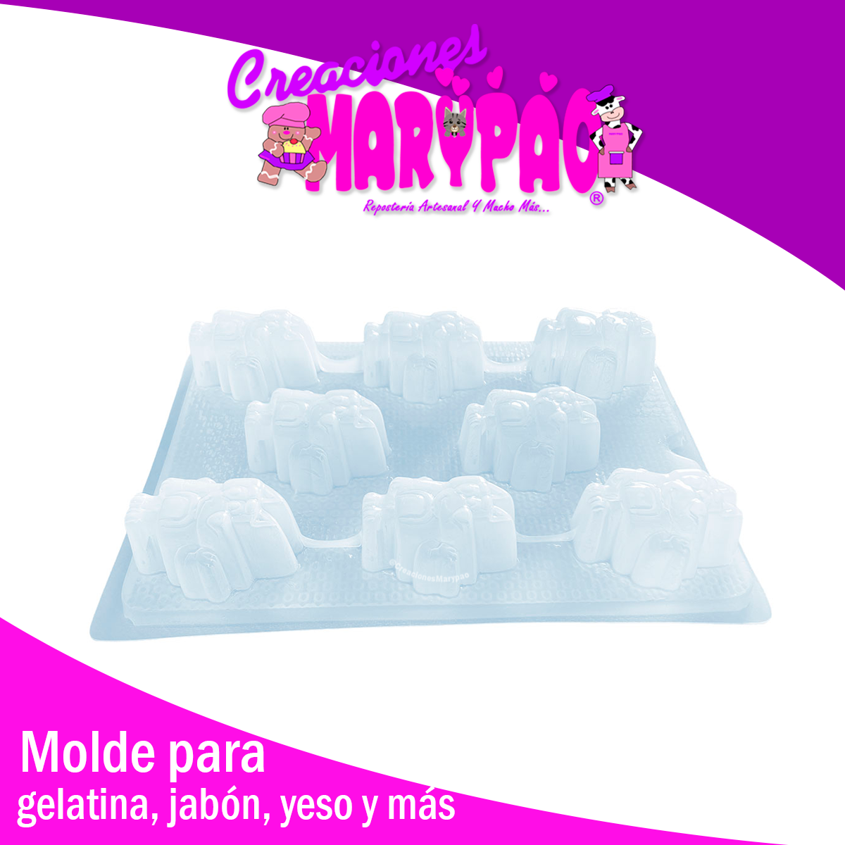 Molde Bluey Perrito Gelatinas Jabones Figuras de Yeso