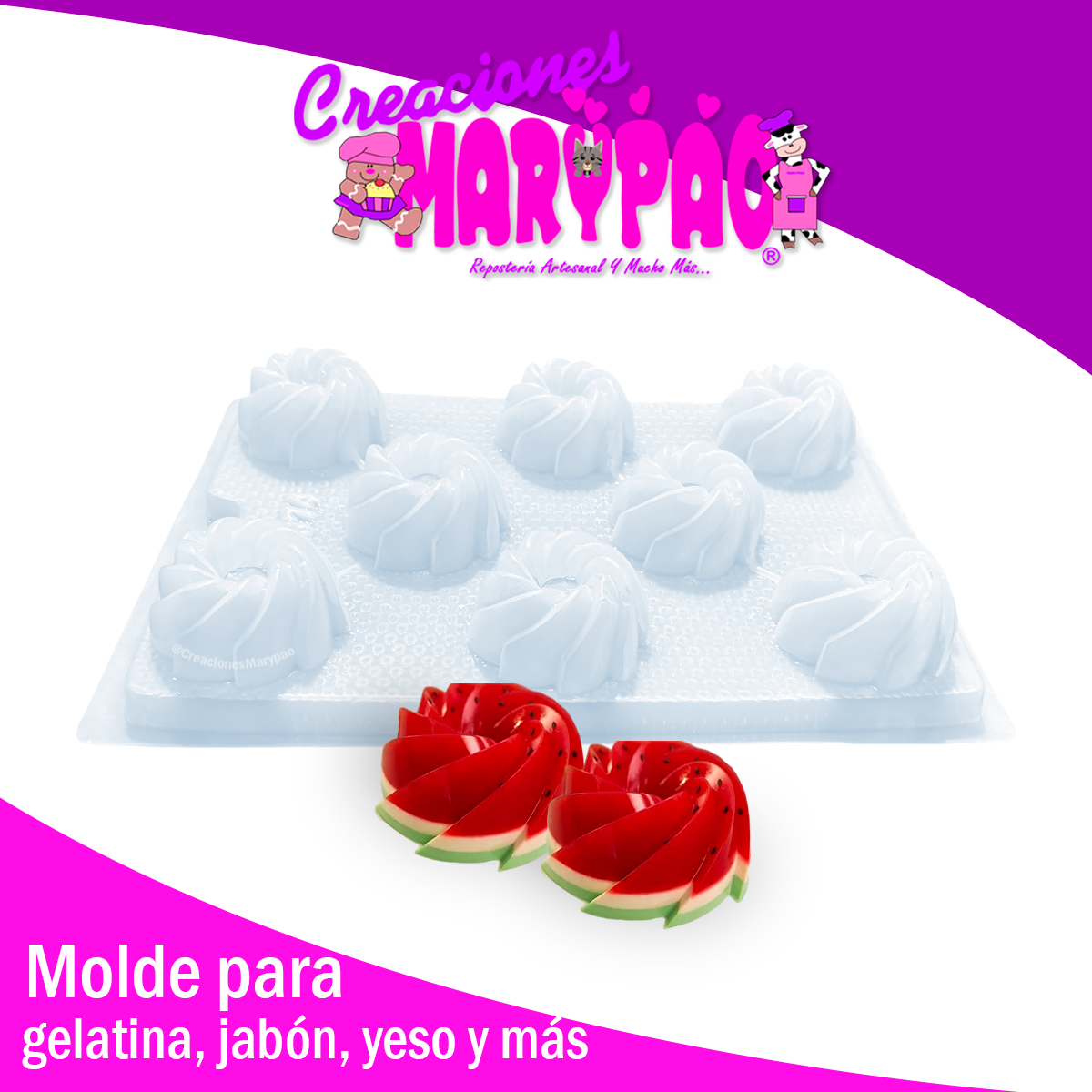 Molde Gelatinas Individuales Rehiletes