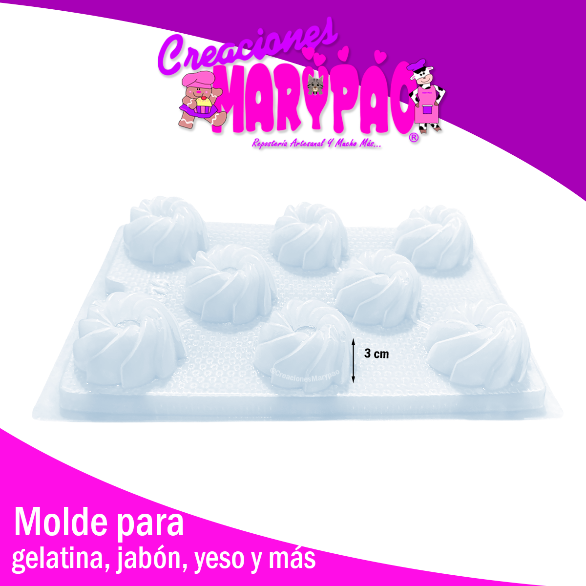 Molde Gelatinas Individuales Rehiletes