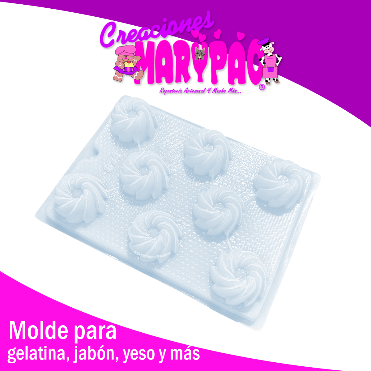 Molde Gelatinas Individuales Rehiletes