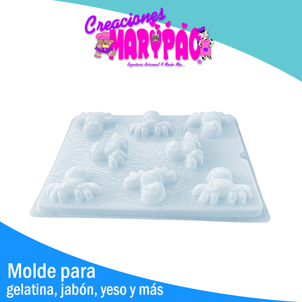 Molde Renos Navidad Gelatina Jabones Gomitas Yeso