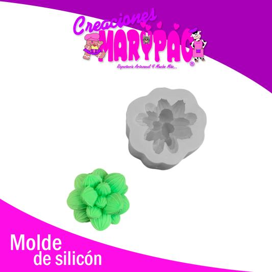 Molde de Silicón Suculenta Mod4