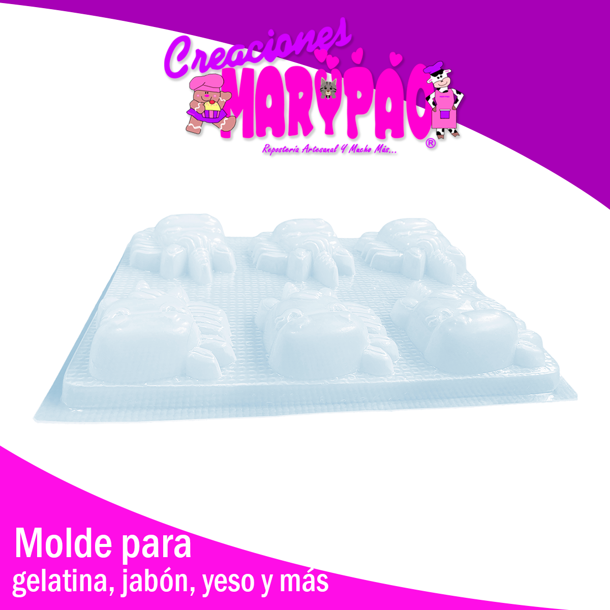 Molde Unicornio Cara Jabón Gelatina Gomita