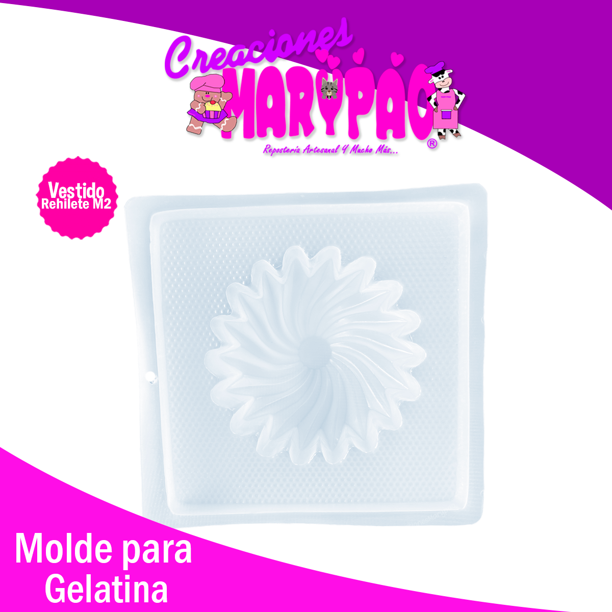 Molde Para Gelatina Rehilete Vestidos Mod2
