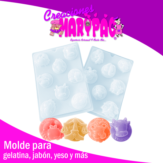 Moldes Signos Zodiacales Para Jabones Gelatinas Yeso