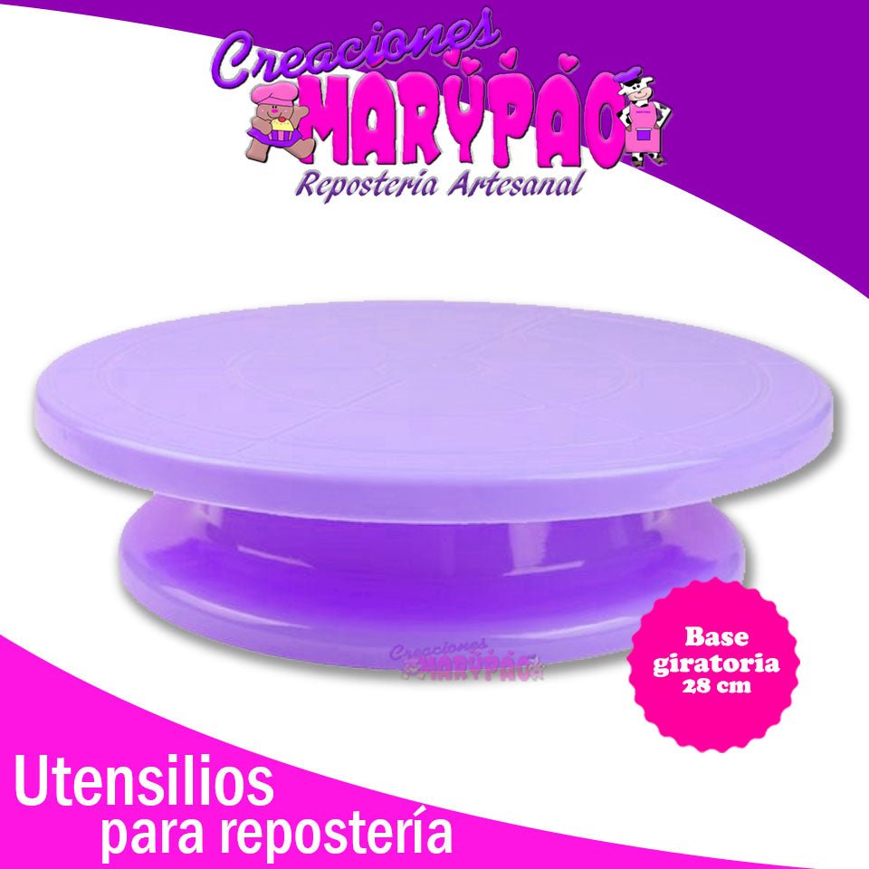 Base Giratoria Para Pastel 28 Cm - Creaciones Marypao
