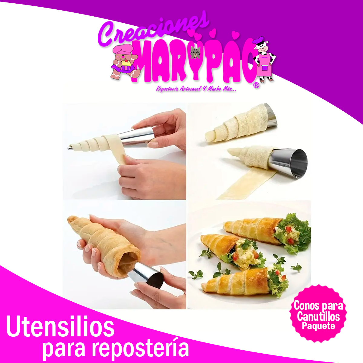 Conos Para Canutillos Pack 6 Piezas