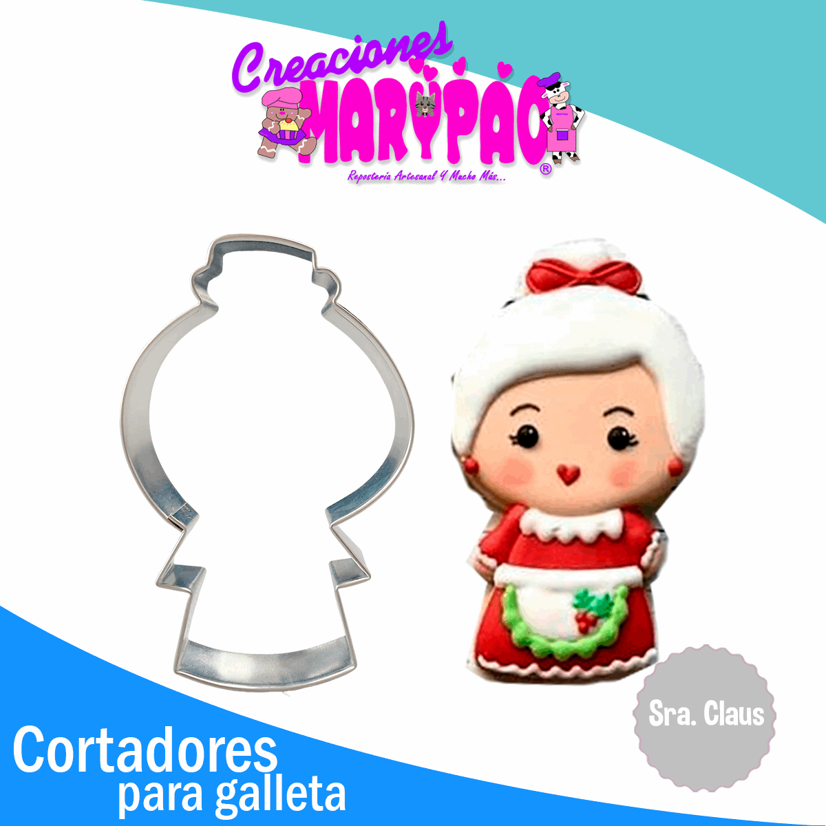 Cortador Galleta Señora Claus