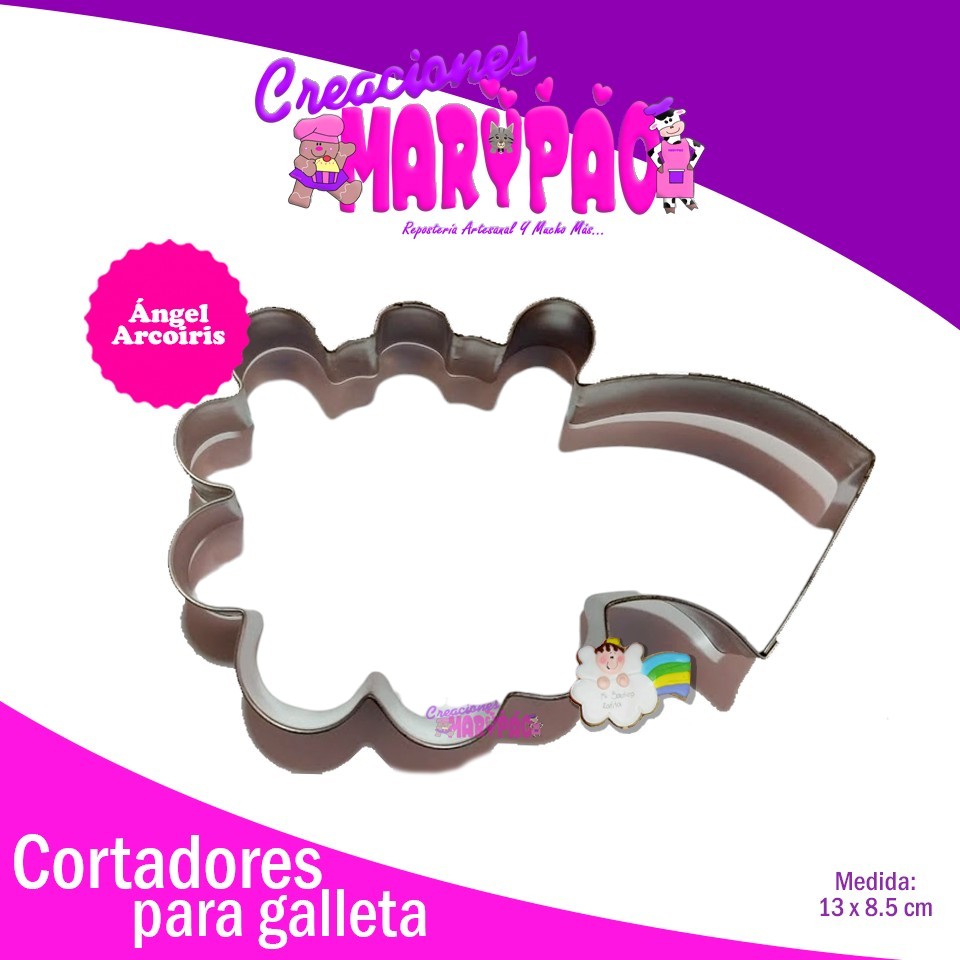 Cortador De Galletas Ángel Con Arcoiris