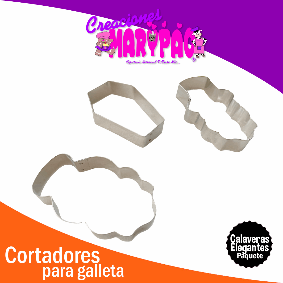 Cortadores De Galletas Calaveras Elegantes Día de Muertos