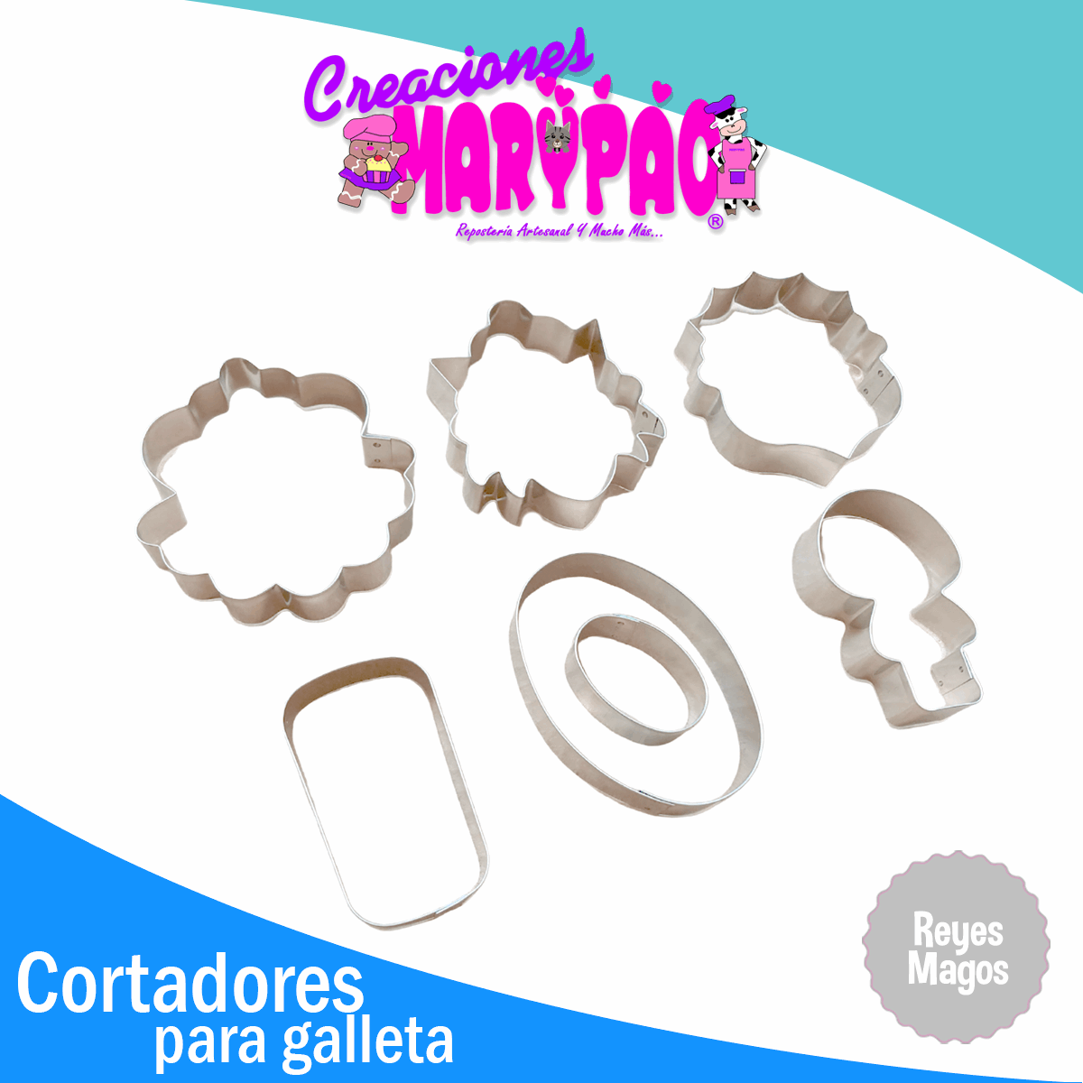 Cortadores De Galletas Reyes Magos Navidad