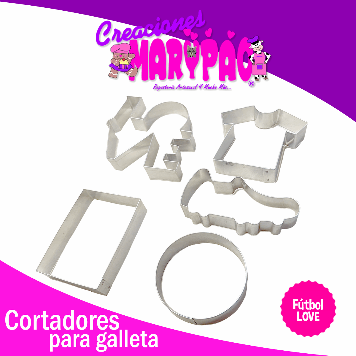 Cortadores Para Galletas Fútbol Love