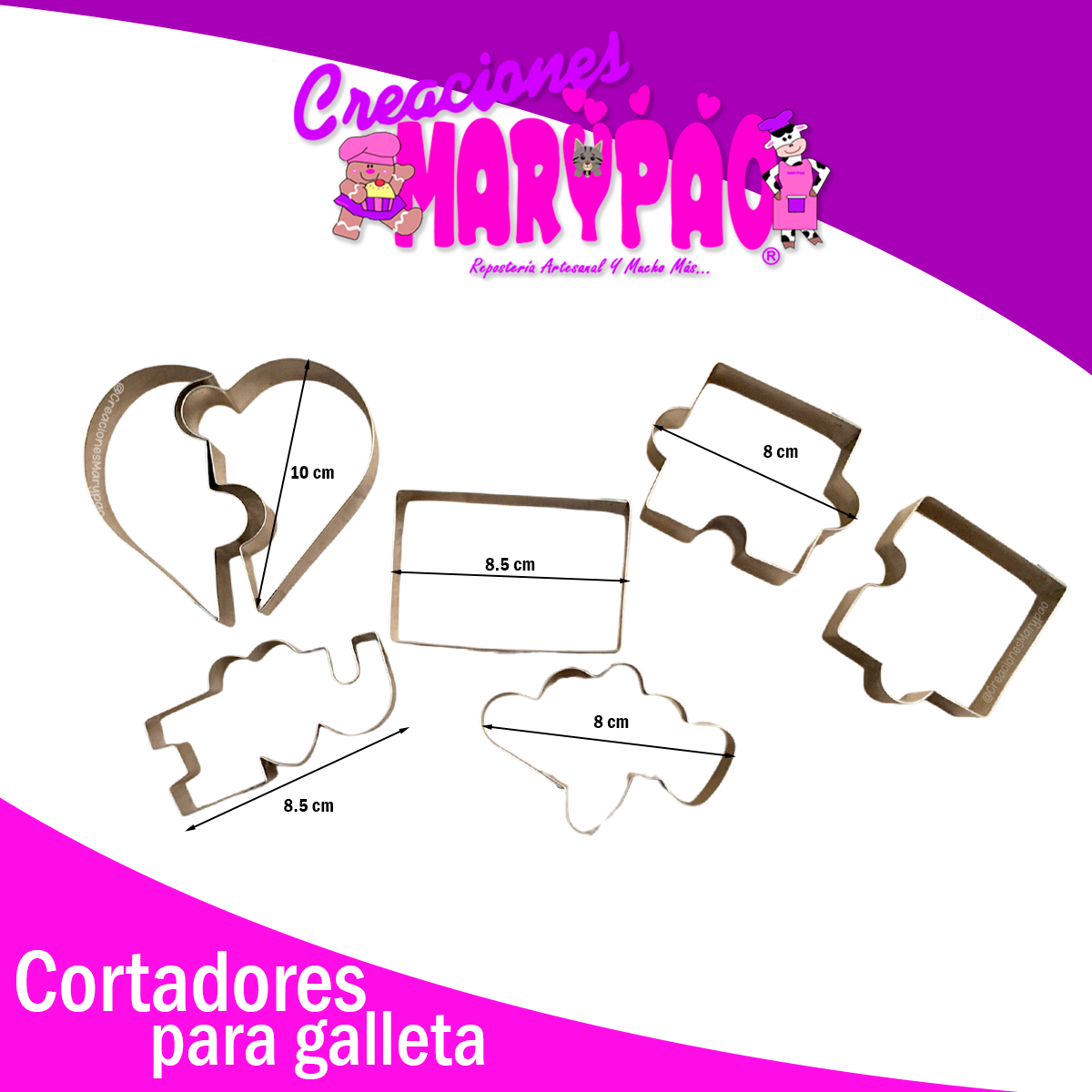 Cortadores Galletas Decoradas 14 de Febrero Rompecabezas Carta