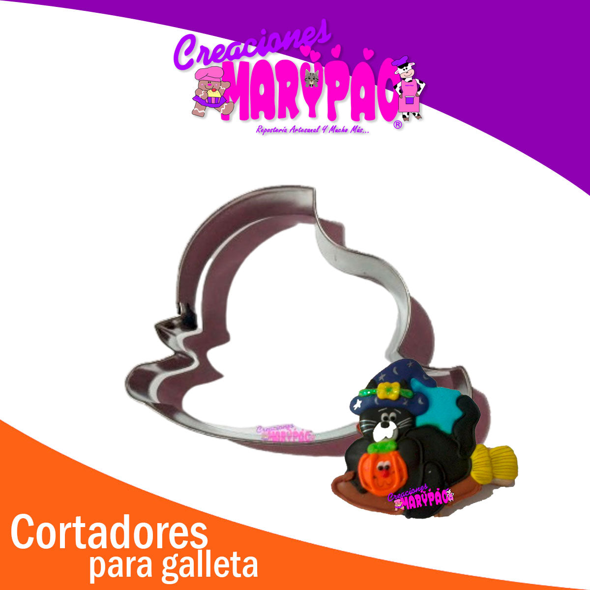 Cortador De Galletas Gato Con Escoba
