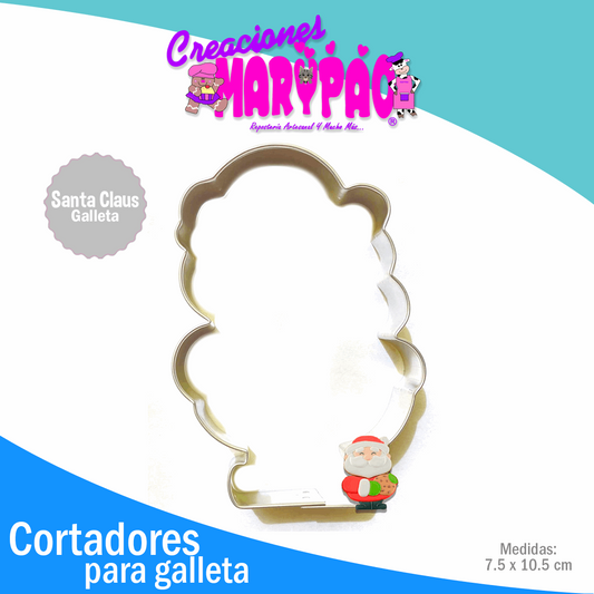 Cortador De Galletas Santa Claus Con Galleta Navidad