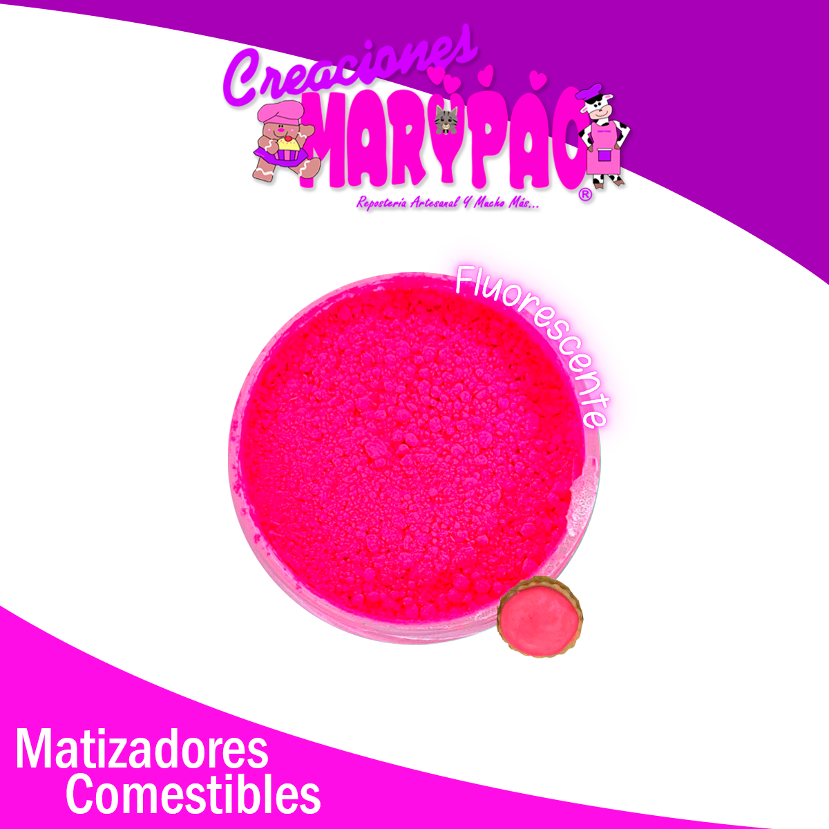 Matizadores Comestibles Neón Fluorescentes
